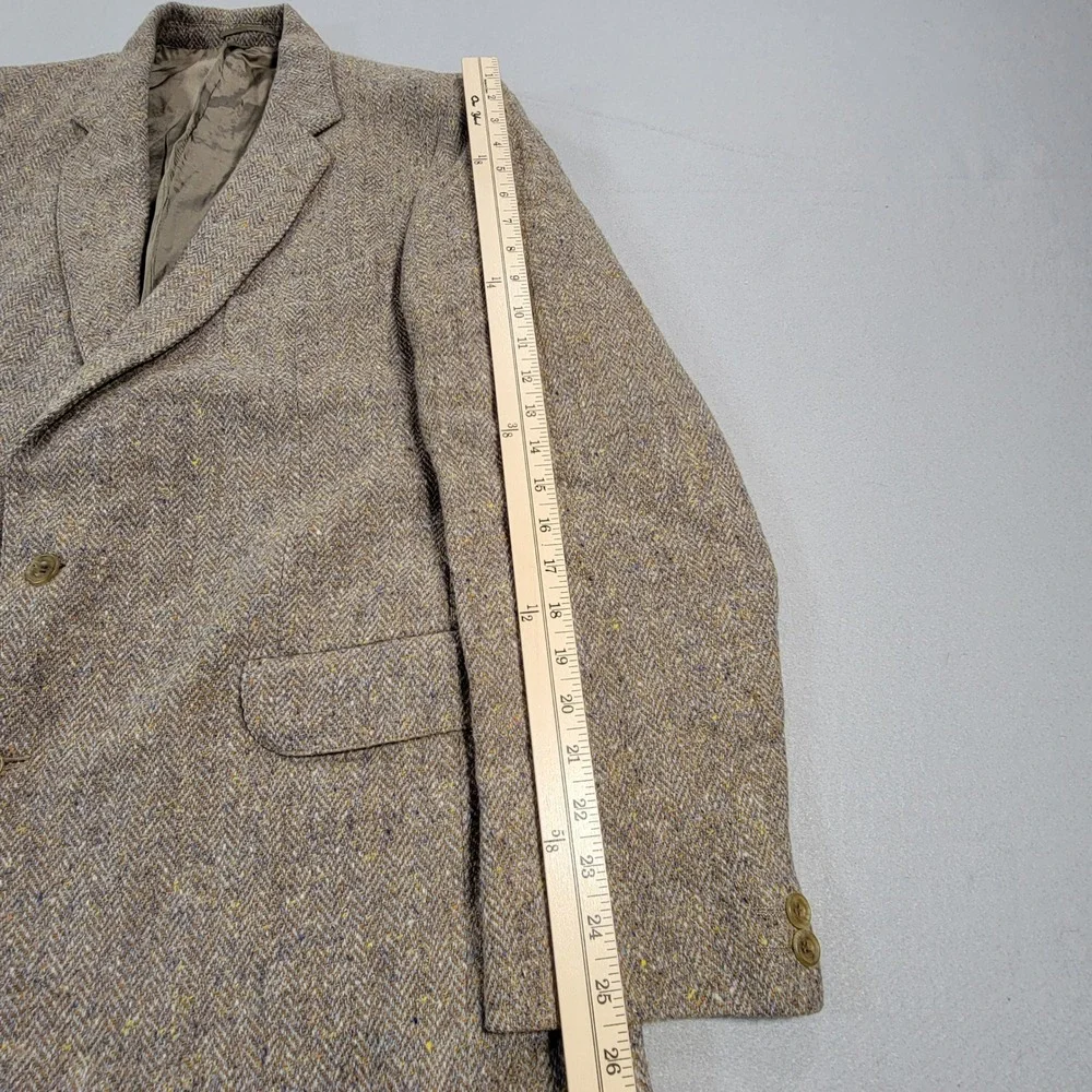 Vintage Magee Sport Coat Donegal Tweed Herringbone Irish Wool Blazer Men's 44L